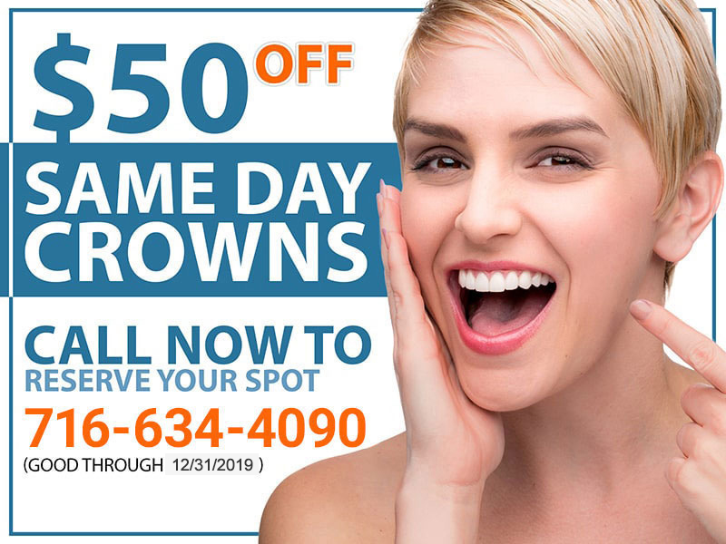 $50 off Same Day Crowns in Buffalo, NY