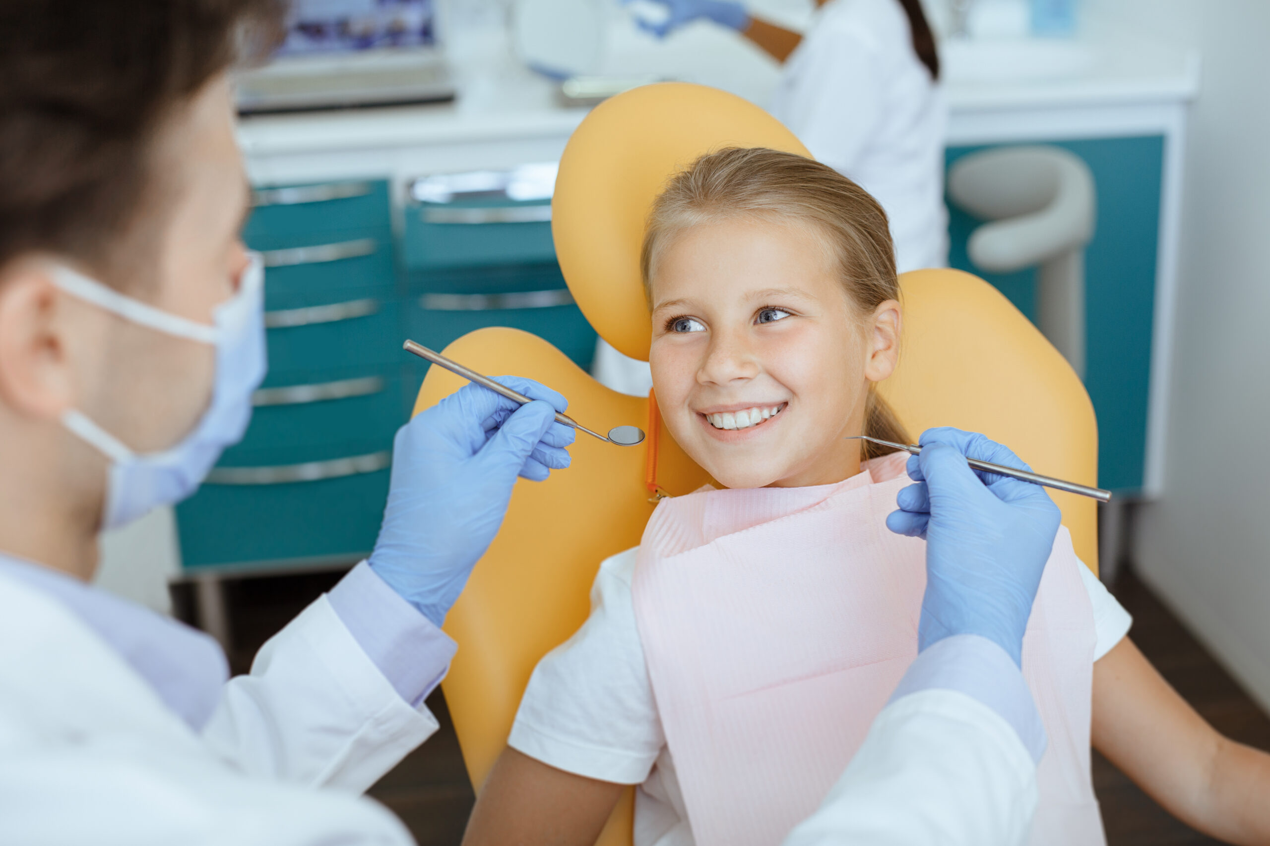 Fearless visit to doctor and dental treatment for child